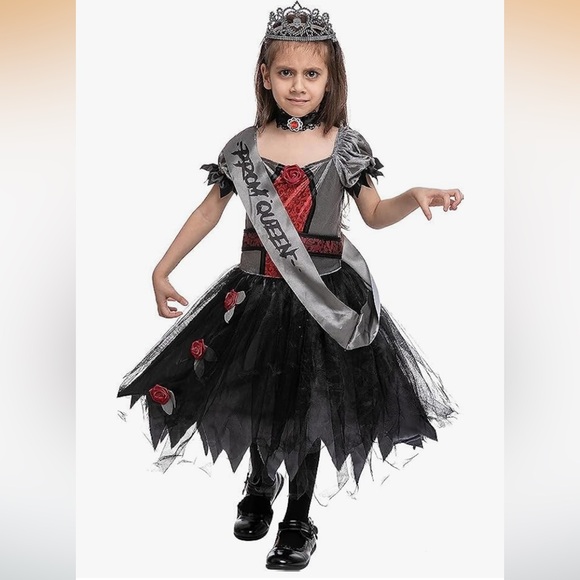 Spooktacular Creations Other - Spooktacular Creations Halloween Child Girl Zombie Prom Queen Costume Medium